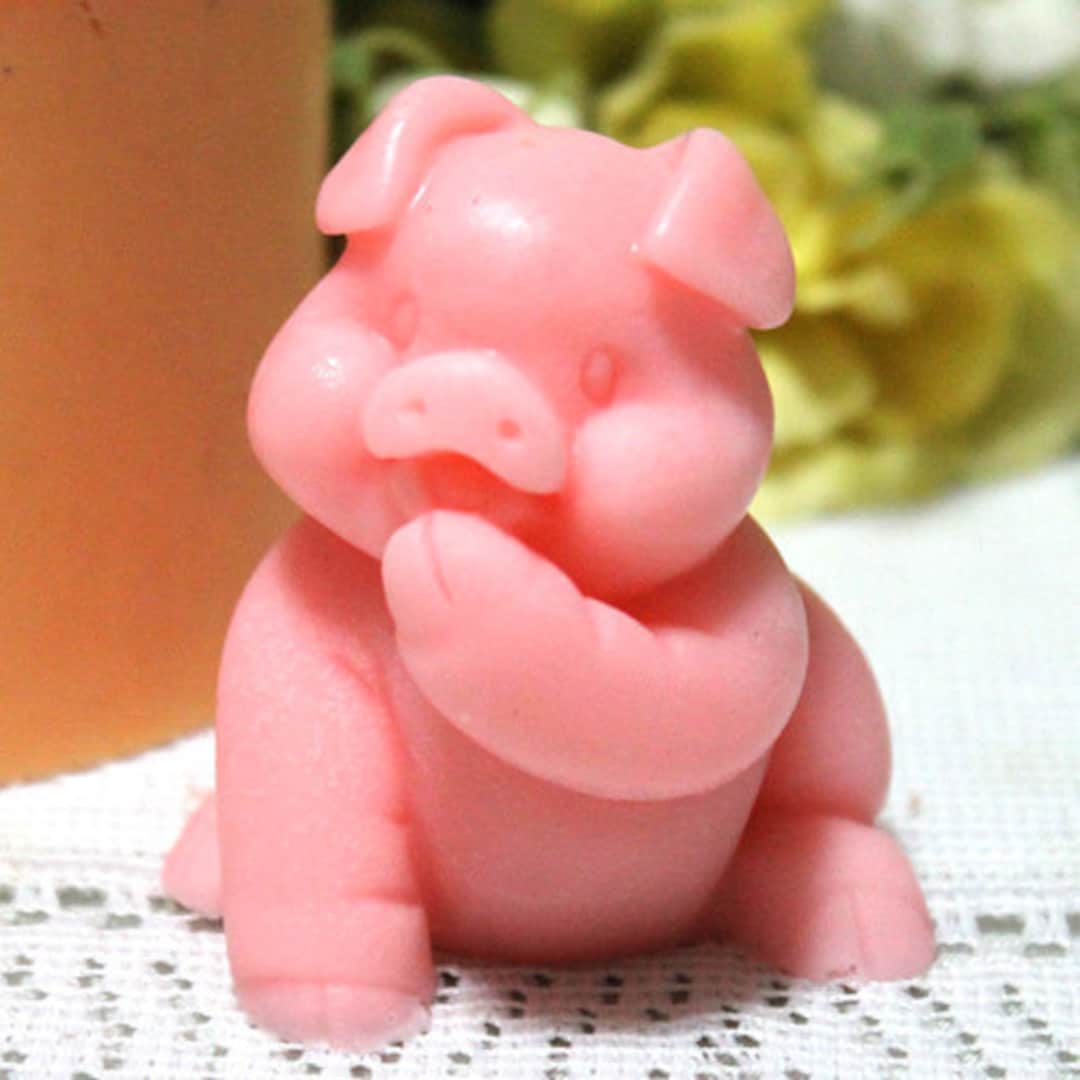 3D Pig Soap Mold Flexible Silicone Mold Candy Chocolate Mold Soap Mold