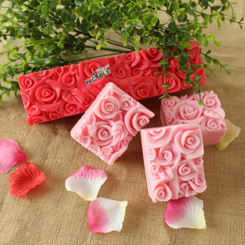 Rose Bar Loaf Soap Mold Silicone Mold Soap Mould Toast Etsy