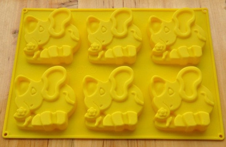 6elephant Cake Mold Soap Mold Silicone Mold Biscuit Mold Etsy