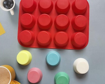 12-Round Cylinder Soap Mold Cake Mold Silicone Mold Biscuit Mold Baking Tool DIY Bakeware Resin Polymer Clay mold Resin Fimo