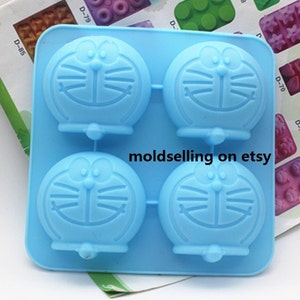 4-Doraemon Soap Mold Cake Mold Silicone Mold Soap Mould Biscuit Mold Baking Tool DIY Bakeware