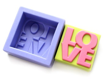 Love Soap Mold Flexible Silicone Mold Candy Chocolate Mold Soap Mold Polymer Clay Mold Resin Mold Baking Tools R0231