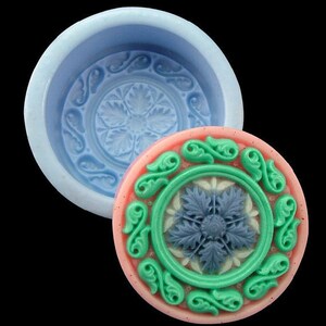 Molde de sabão floral molde de silicone flexível doces molde de chocolate molde de argila de polímero molde de resina ferramentas de cozimento r0324