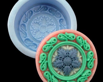 Floral Soap Mold Flexible Silicone Mold Candy Chocolate Mold Polymer Clay Mold Resin Mold Baking Tools R0324