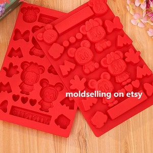 Mickey Mouse Mold  Soap Mold Cake Mold Silicone Mold Soap Mould Biscuit Mold Baking Tool DIY Bakeware