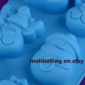 Cake Mold Christmas Tree Deer Santa Claus Soap Mold Silicone Mold Biscuit Mold Baking Tool Fondant Mold Resin Fimo Mold Jelly Mold