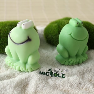 Frog Soap Mold Flexible Silicone Mold Candy Chocolate Mold Polymer Clay Mold Resin Mold Baking Tools H0043
