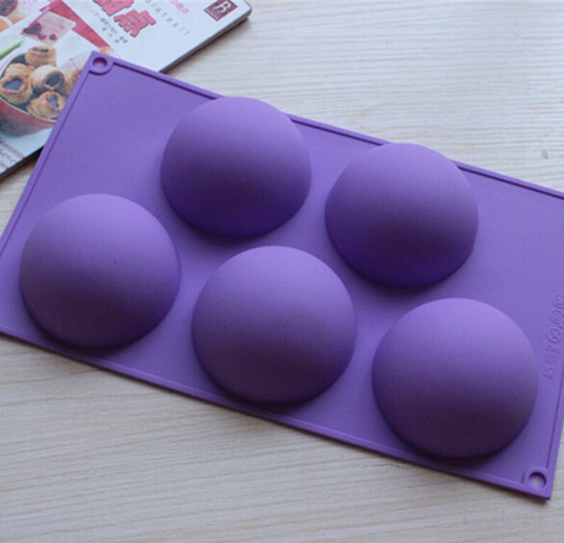 5 Large Semicircular Round Ball Cake Mold Soap Mold Silicone Etsy