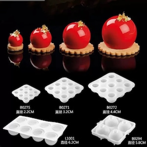 3D Runde Kugel Mousse Kuchenform Silikonform Würfel Mousse Schokoladenform DIY Duftkerze Seifenform