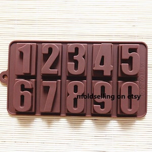 Number Chocolate Mold Cake Mold Soap Mold Silicone Mold/Mould Biscuit Mold Baking Tool  Jelly Mold Chocolate Pudding Mold