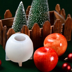 Christmas Apple mousse chocolate mold French dessert chocolate cake ice cream pudding silicone soap mold