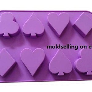 Poker Chocolate Cake Mold Soap Mold Silicone Mold Biscuit Mold Baking Tool Fondant Mold Resin Fimo Mold Jelly Mold