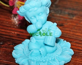 3D Lotus Baby Feeder Soap Mold Flexible Silicone Mold Candy Chocolate Mold Polymer Clay Mold Resin Mold Baking Tools R1055