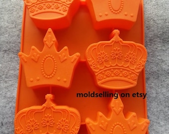 Crown Chocolate Cake Mold Soap Mold Silicone Mold/Mould Biscuit Mold Baking Tool Fondant Mold Resin Fimo Mold Jelly Mold