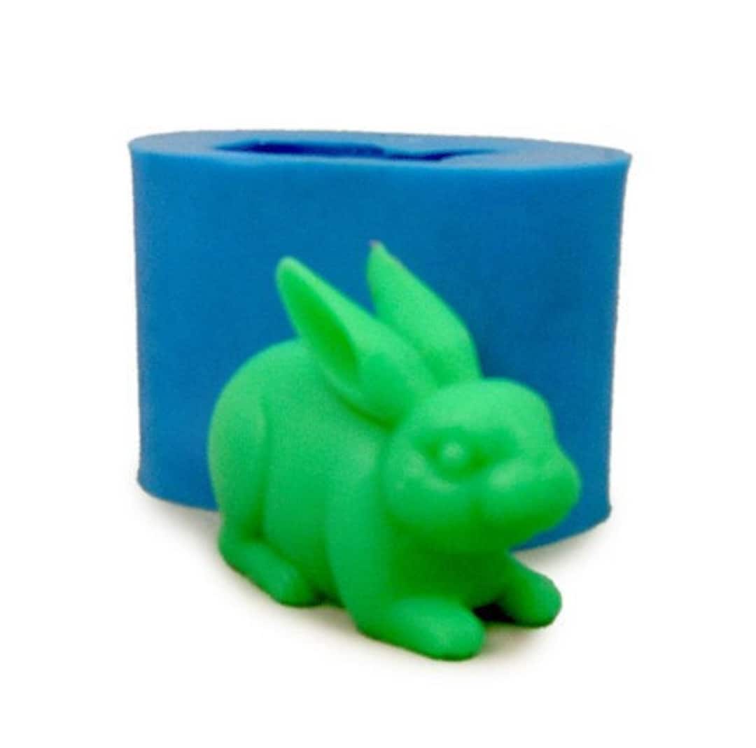 LINGJIONG Konijn Siliconen Mal, 3D Bunny Siliconen Zeep Mal, Pasen Hars Mold Konijn Zeep Mold Siliconen Mold Siliconen Mold Voor Aromatherapie Kaarsen Konijn Versieren Mold Maken