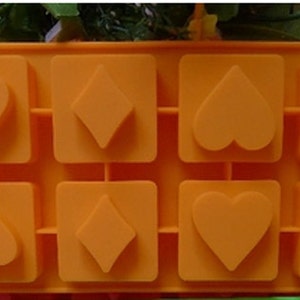 Speelkaarten Chocolade Cakevorm Zeep Schimmel Siliconen mal/schimmel Koekje Schimmel Bakgereedschap Fondant Schimmel Hars Fimo Schimmel Jelly Schimmel
