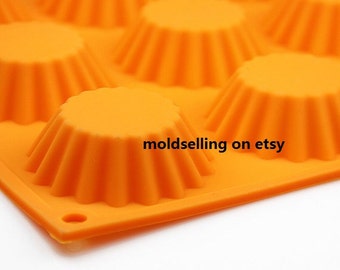 12-cavity Flower Tart Cake Mold Soap Mold Silicone Mold Soap Mould Biscuit Mold Baking Tools