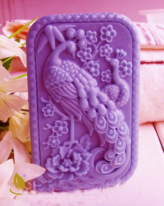 Peacock Soap Mold Flexible Silicone Mold Candy Chocolate Mold Etsy