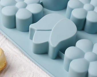 6-Tulip Floral Cake Mold Soap Mold Silicone Mold Soap Mould Biscuit Mold Baking Tool DIY Bakeware
