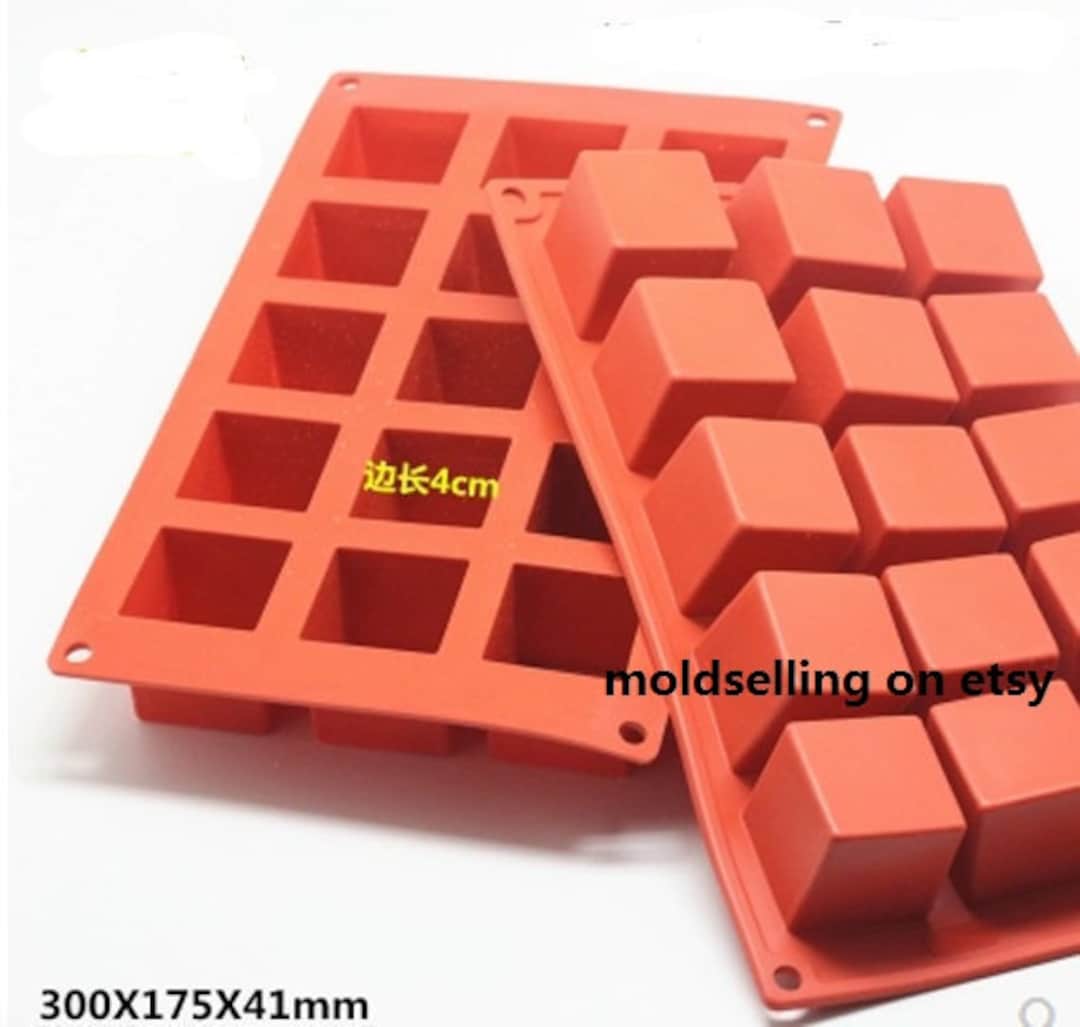 15square Cake Mold Soap Mold Silicone Mold Soap Mould Biscuit Mold
