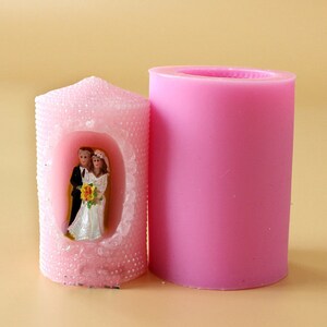 3D Wedding Lover Candle Mold Rose Soap Mold Silicone Mold Soap Mould Crafts Candle Mold LZ0128