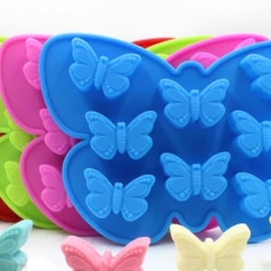 SPRING PARK Butterfly Mold Silicone Butterfly Shape Butterfly Ice Cube Tray  Silicone Wax Melt Molds Chocolate Candy Baking Molds, Non-Stick Chocolate  Soap Pudding Jello Ice Cube Tray 