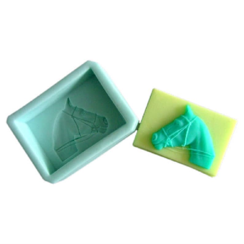 Oblong Horse Soap Mold Flexible Silicone Mold Candy Chocolate Etsy