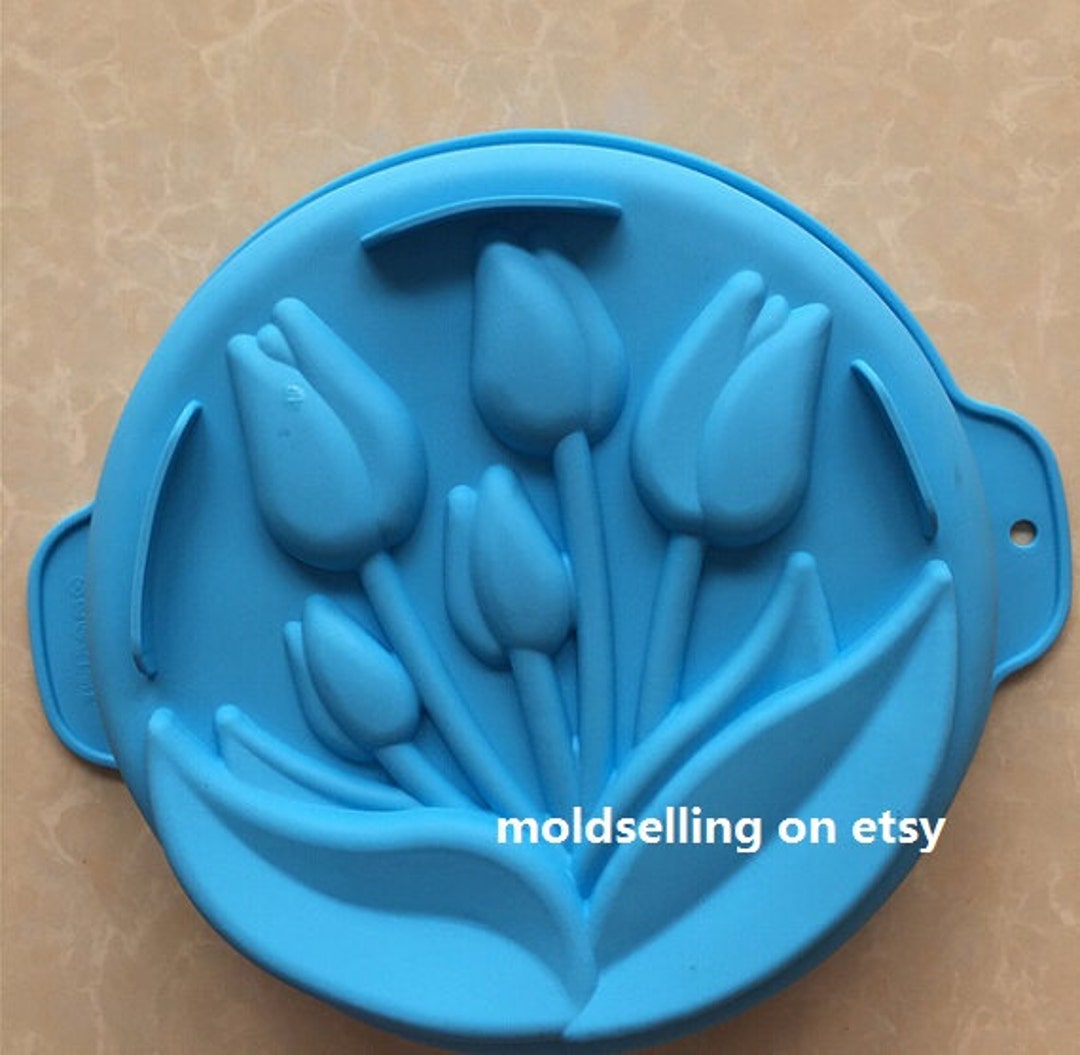 Tulip Cake Pan Chocolate Mold Soap Cake Mold Silicone Epoxy Mold Ice