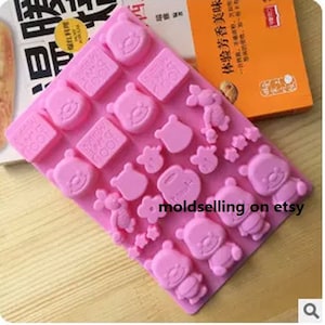 Winnie the Pooh Bear Chocolate Mold Soap Cake Mold Silicone Epoxy mold Ice Tray Biscuit Baking Tool DIY Bakeware Polymer Clay Resin Fimo