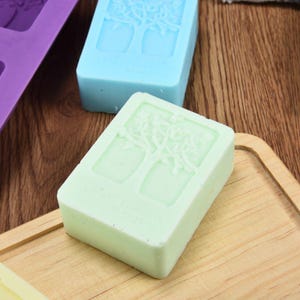 Een Blad Langwerpige Boom Zeepvorm Cakevorm Siliconen Mal Zeepvorm Biscuitvorm Bakken Tool DIY Bakvormen