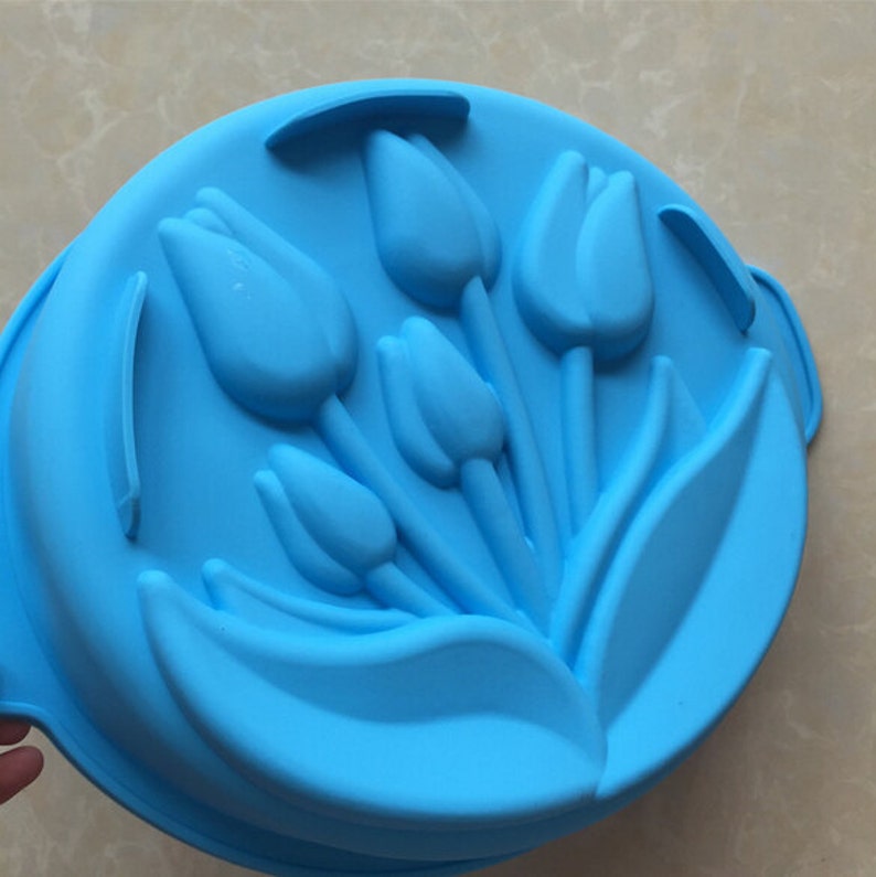 Tulip Cake Pan Chocolate Mold Soap Cake Mold Silicone Epoxy Etsy