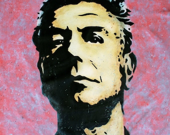 Anthony Bourdain - Original Pop Art Painting By Babes Kopp - Celebrity Chef Portrait