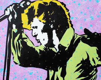 David Bowie: Let’s Dance - Original Pop Art Painting By Babes Kopp - Music Legend Portrait