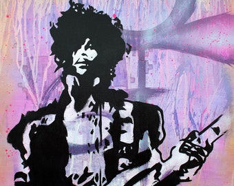 Prince - Original Pop Art Painting By Babes Kopp - Music Celebrity Portrait