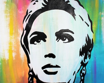 Edie Sedgwick - Original Pop Art Painting By Babes Kopp - Celebrity Portrait