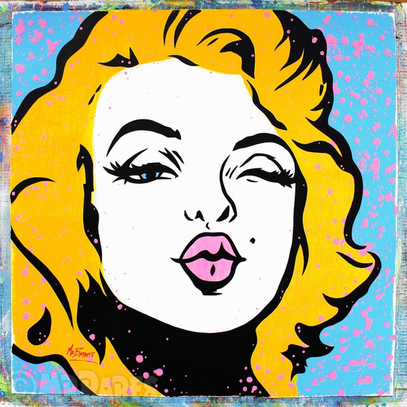 マリリン モンロー - ベイブス コップによるオリジナル ポップ アート
