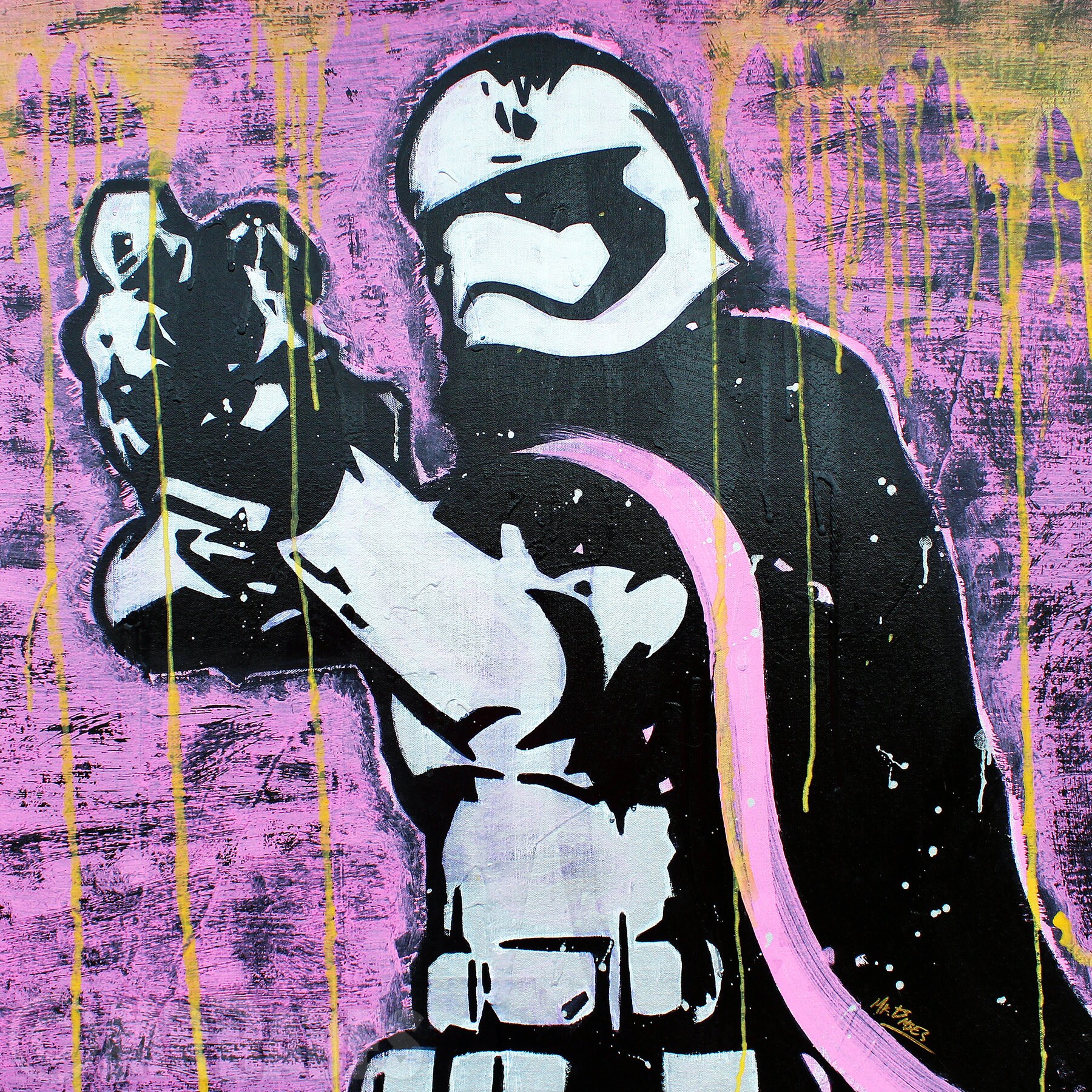 Star Wars: Captain Phasma (Gwendoline Christie) - Original Pop Art Painting By Babes Kopp - Movie Portrait