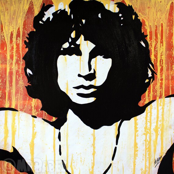 Jim Morrison the Doors Original Pop Art Painting by Babes Kopp Music  Celebrity Portrait - Etsy