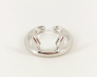 Totoro Inspired Adjustable 925 Sterling Silver Ring