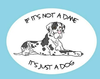 Vinyl Harlequin Great Dane Water bottle Laptop Sticker