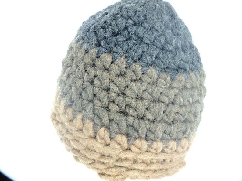 Bulky beanie Crochet items for sale winter wool beanie hat for women cozy beanie brown image 4