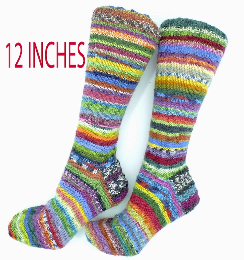 Hand Knit wool socks Mismatched socks for women Odd woolies image 0