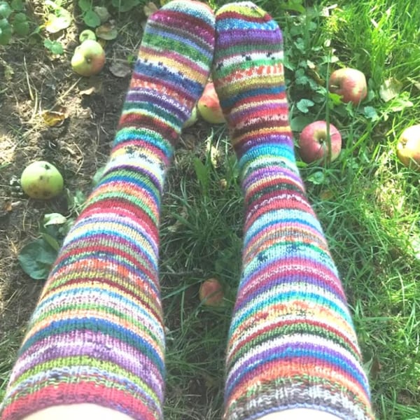 My first pair of  knee high socks, wool socks for women could make a cold weather gift