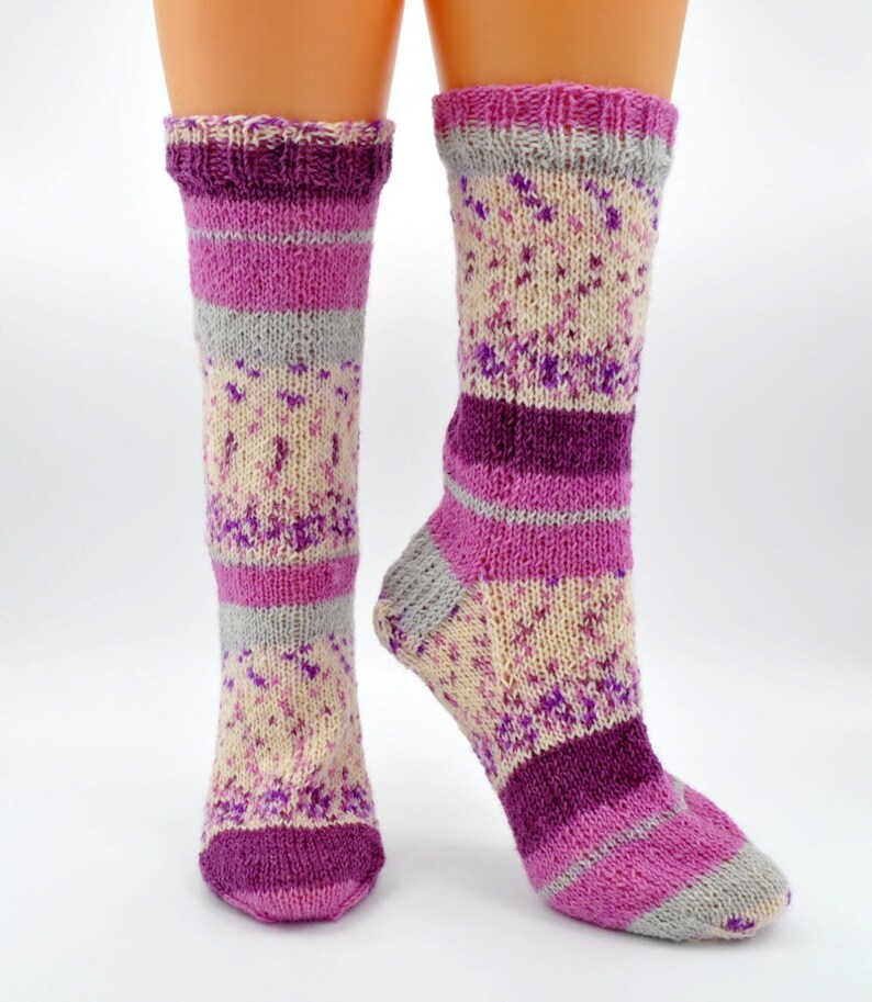 Hand Knit Socks for Women Wool Socks for Ladies image 0