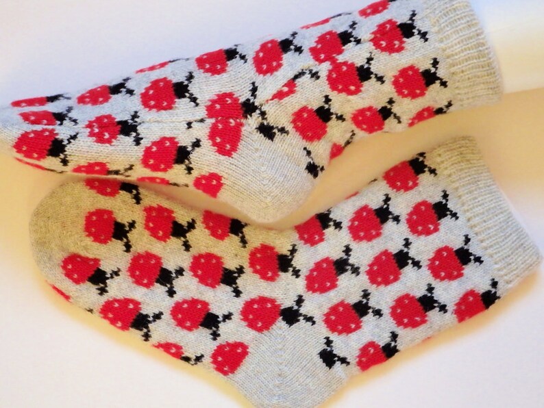 Wooly socks Knitted socks for gift patterned socks cool image 0