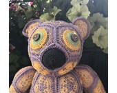 Mooie haakwerk Toy Bear van oma pleinen, klaar om te verzenden, amigurumi gevuld, modern design eco vriendelijke dierlijke kunst pop, CE gecertificeerd