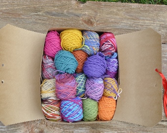 Fingering yarn, mini balls for Socks, yarn kit for sock knitters, lot of 35 - 1607 yards