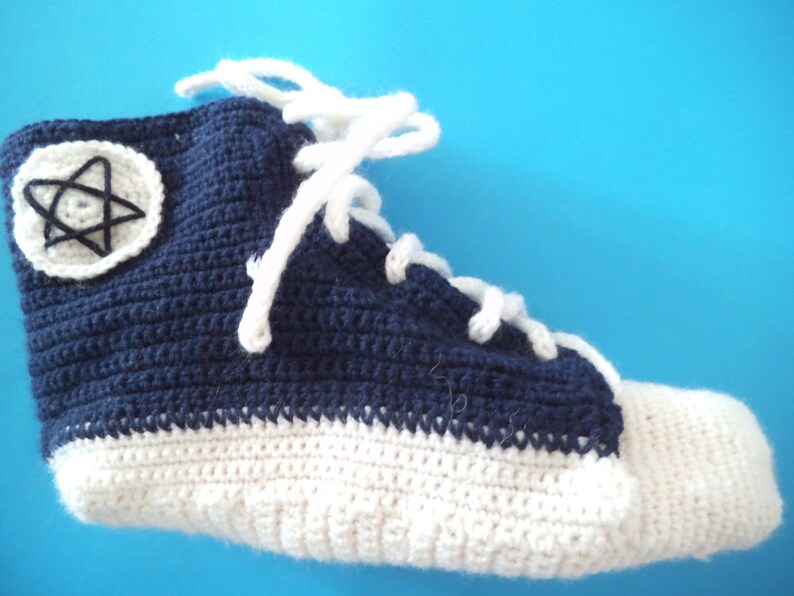 Blue Knitted Converse Novelty Socks Men Converse Slippers Etsy