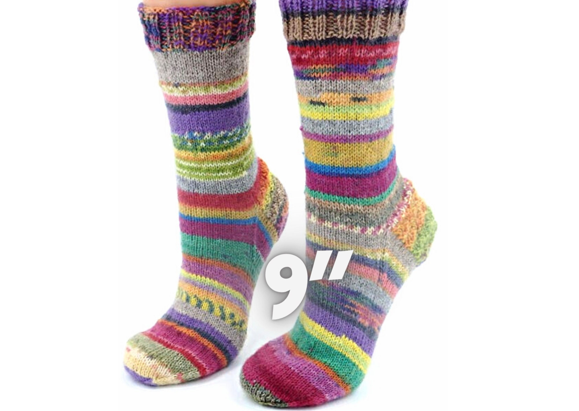 Wool Socks for Women US 5 13 Mismatched Bright Stripe Socks - Etsy