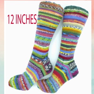 Hand Knit wool socks, Mismatched socks for women, Odd woolies for handmade lovers, Fun socks to enjoy , Bright colored socks